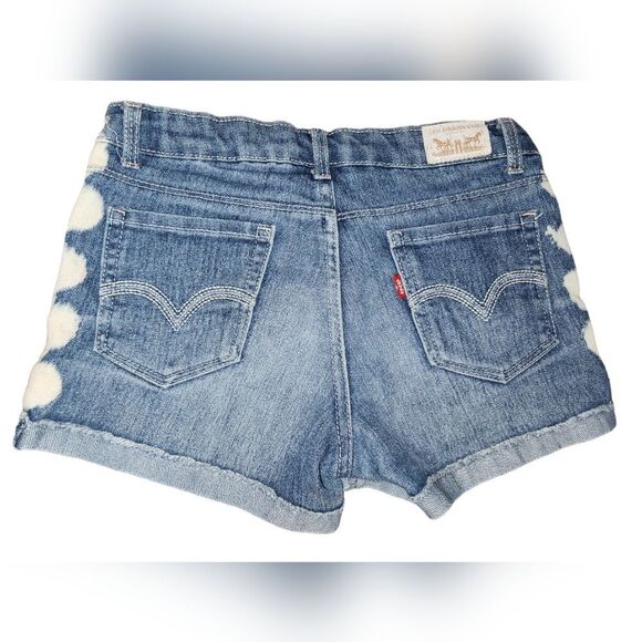Levi's Denim Girls Shorty Shorts Adjustable Waist Size 10‎ Regular - Picture 4 of 8